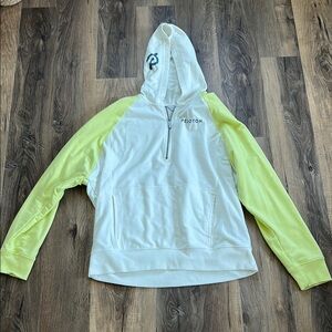 Peloton White and Yellow 3/4 Zip